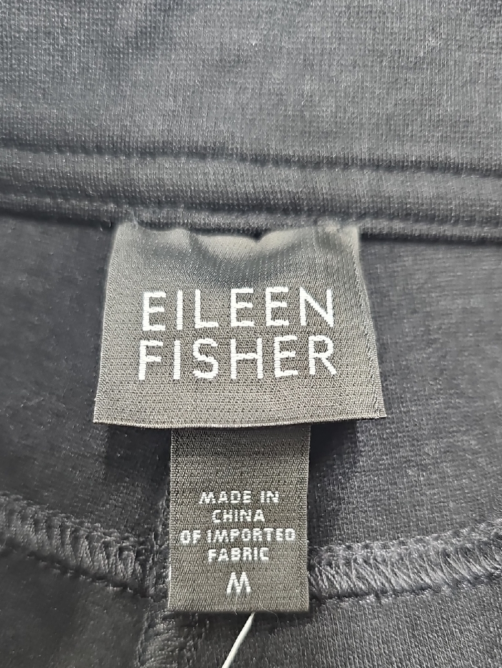 Eileen Fisher Slim Knit Jean, Ponte Rayon Knit, Black, Size Med, NEW - Picture 4 of 8